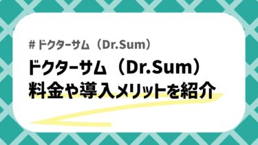 【2024年最新】ドクターサム（Dr.Sum）の料金や評判は？導入のメリット・デメリットを徹底解説！
